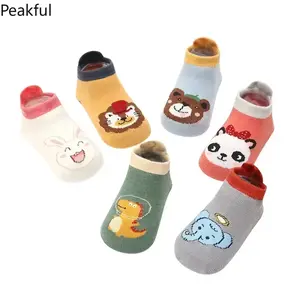 6PCS Baby Socks with Cute Animal Patterns – Cotton, Breathable, & Non-Slip Design for Infants, Comfy and Soft, Perfect for Playtime, Crawling, and Floor Activities