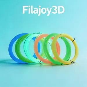 Filajoy3d 6 Rolls Pla Filament, Glow in Dark, Smooth Drawing, Safe Night Light 3D Printer Material Pack, DIY Creative Craft Kit, 1.75mm, 36m Total