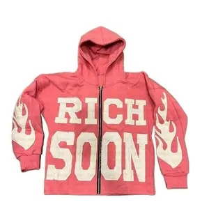 Sale Off Up To 50%]2000S Back To School New Edition Autumn And Winter European And American Letter Patch Zipper Cardigan Casual Personality Trend High Street Hip-Hop Style Men And Women Sweatshirt