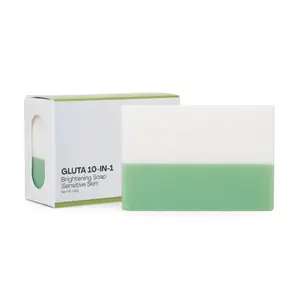 Gluta 10-in-1 Natural Soap Bar 135g – Cold Process Coconut Oil Soap, Glutathione, Tea Tree Cleansing, Centella Repair, Moisturizing Herbal Skin Care
