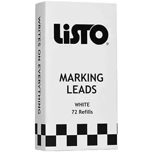 Listo 162 Marking Pencils Refill - White, Box of 72, Grease Pencils/China Marking Pencils/Wax Pencils