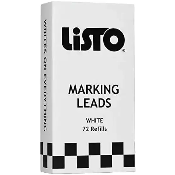 Listo 162 Marking Pencils Refill - White, Box of 72, Grease Pencils/China Marking Pencils/Wax Pencils