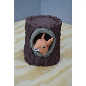 Woodland Critters Deck Boxes Squirrel Tree Trunk & Acorn Design No Acorn Dice Card Sleeves Toploaders for Trading Card Storage