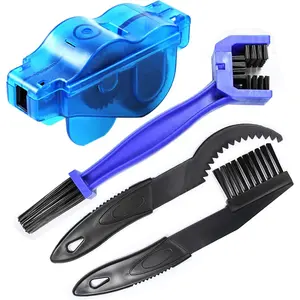 Chain Cleaner For Bike, Cleaning Kit For Bike, Chain Cleaner For Cycling, Suitable For Mountain Bike, Road Bike, BMX. Bicycle Cleaning Brush Tool For Drivetrain, Gear, Cassette, Sprockets, 4 Piece Set