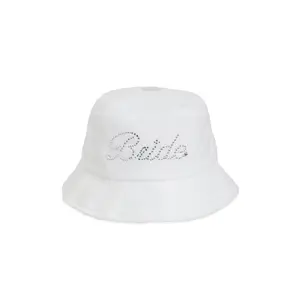 BRIDE RHINESTONE (REVERSIBLE) BUCKET HAT