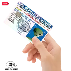 Glorp Alien ID Holographic Debit Credit Card Decal Adhesive Stickers Waterproof Premium Quality Custom Orders Available Easy Application Durable Material