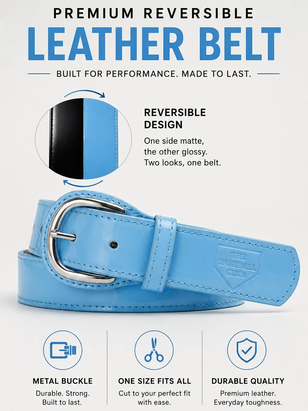 TBC Premium Reversible Leather Belt