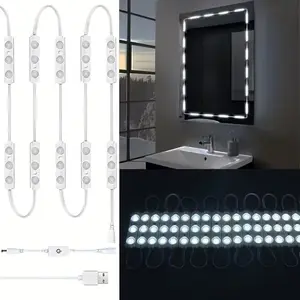 42 LED Touch Mirror Light Strip, USB Powered, LED Makeup Mirror Lamp, for Cabinets, Bathroom, Mirrors, Bedroom, Interior Led Lights, Energy Efficiency Rating G