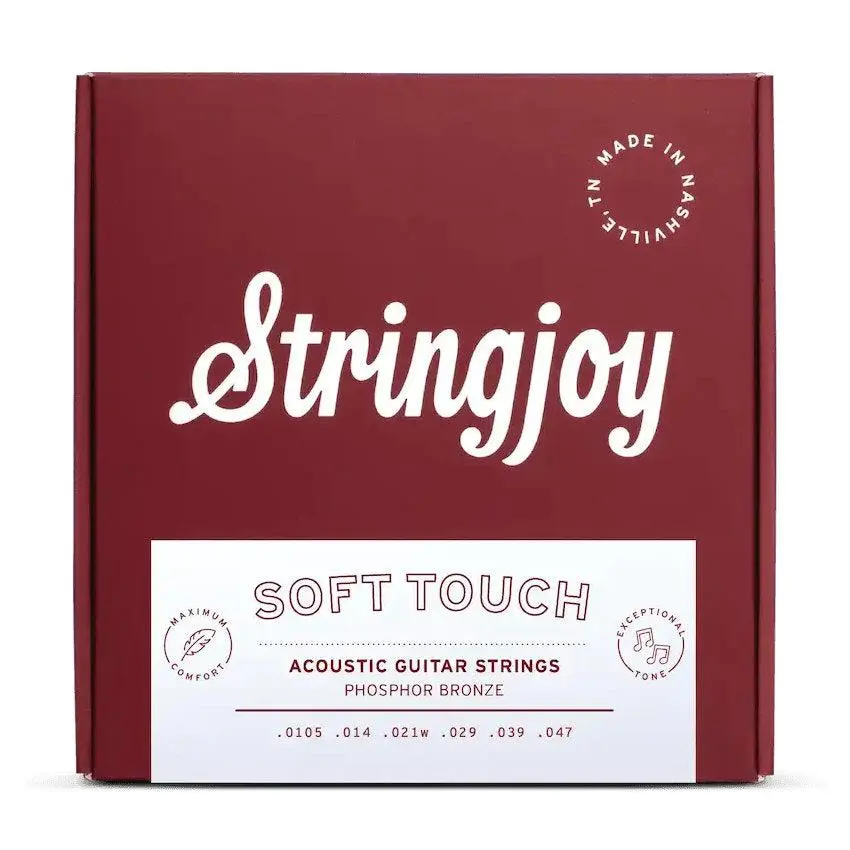 Stringjoy Soft Touch Naturals Phosphor Bronze Acoustic Guitar Strings - 10.5-47