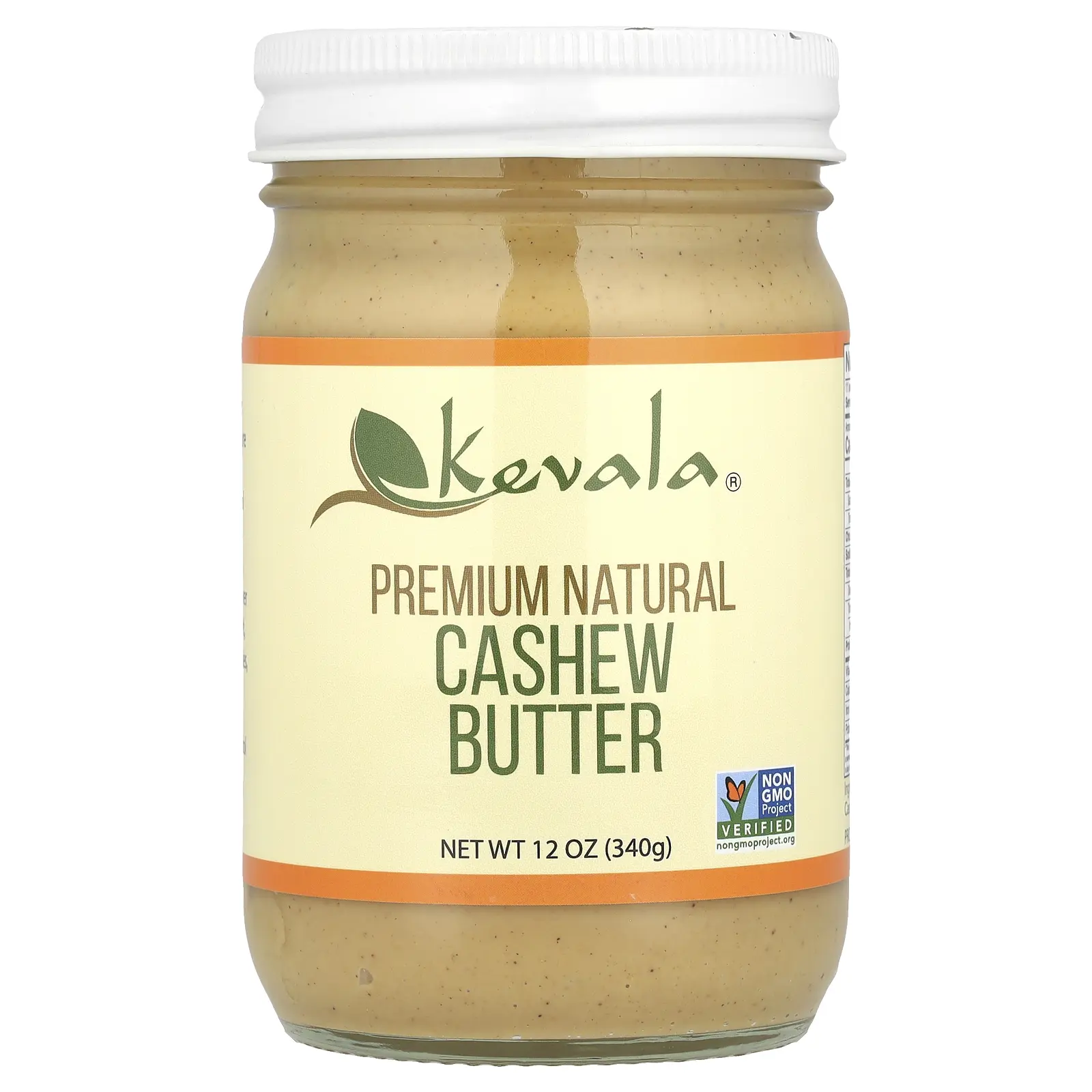 Kevala Premium Natural Cashew Butter, 12 oz (340 g)