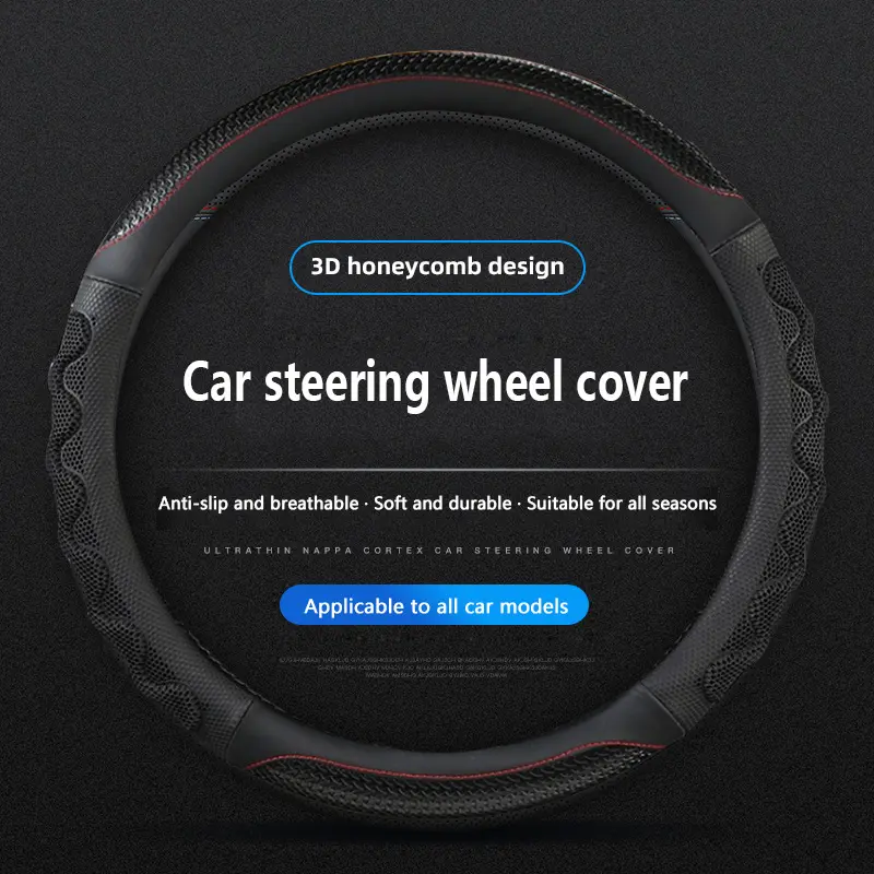 Suitable for 14.5-15 inch (38cm) diameter car steering wheels - Universal car steering wheel cover - 3D honeycomb anti-slip design steering wheel cover - Car accessories fathersdaygift Automotive Steeringwheelcover
