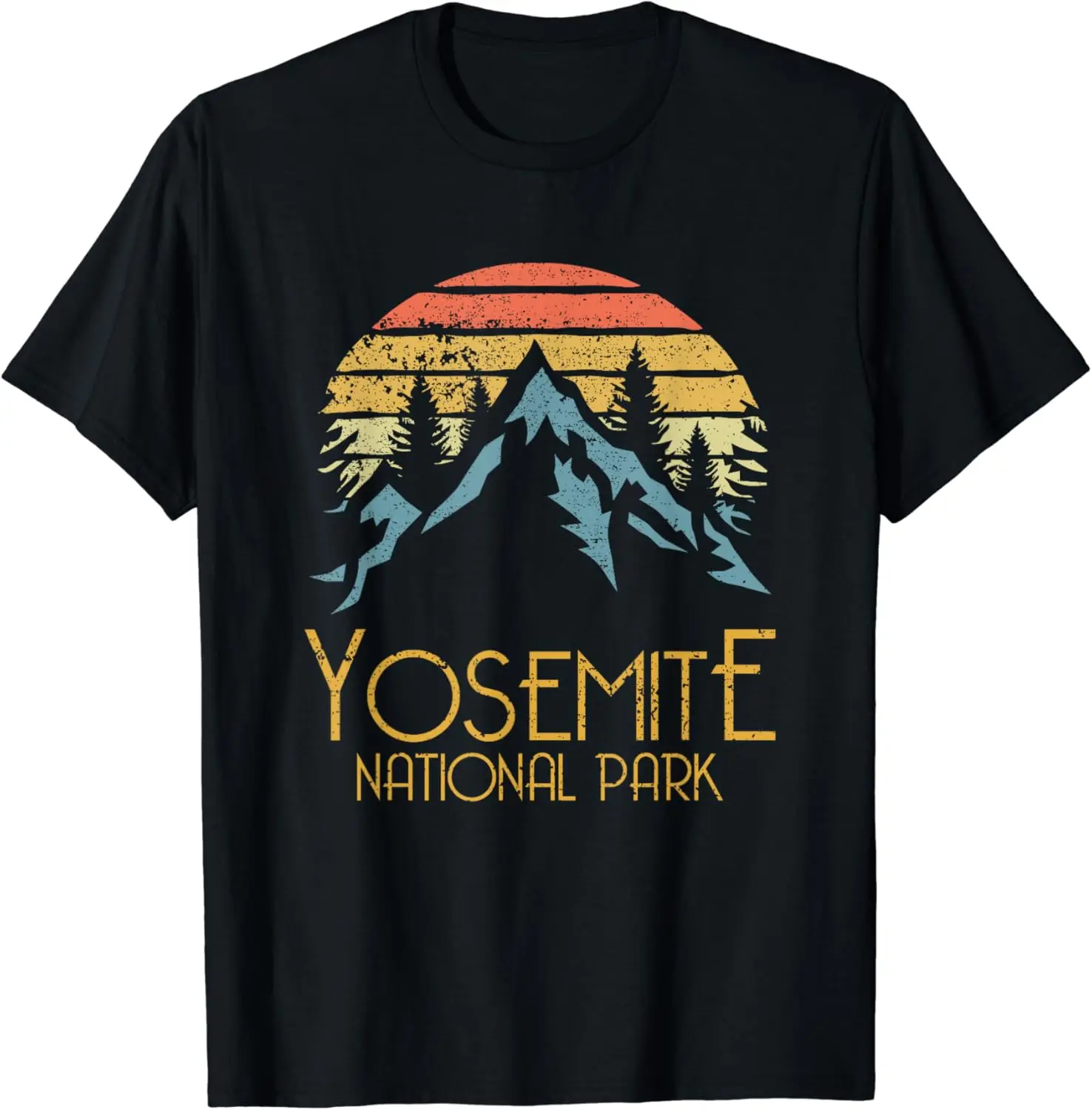 Vintage Yosemite National Park California Summer Casual Shortsleeve Cotton T-Shirt