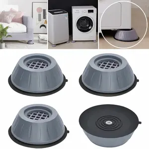 4-Count Durable Hard Plastic Rubber Furniture Pads - Anti-Slip, Wear-Resistant Base with Honeycomb Design for Washing Machine, Refrigerator, 4 Counts