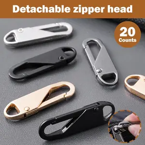 20 Counts Zipper Pulls, Slim Hook Fits Most Zippers,Secure Snap-On Design for Stability，Travel Bag Zipper Puller DIY Sewing Craft, Travel Essentials.