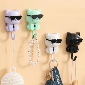 Cartoon Gravity Hooks Creative Cute No-Drill Strong Adhesive Sticky Hooks Wall Mountable for Dorm Walls, Traceless Wall Hooks, Installment Friendly