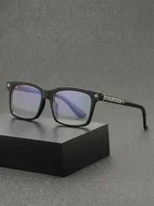 New Retro Metal Frame Glasses, Unisex Daily Wear Blue Light Blocking Eyewear, Multiple Colors Available, Fashionable and Versatile