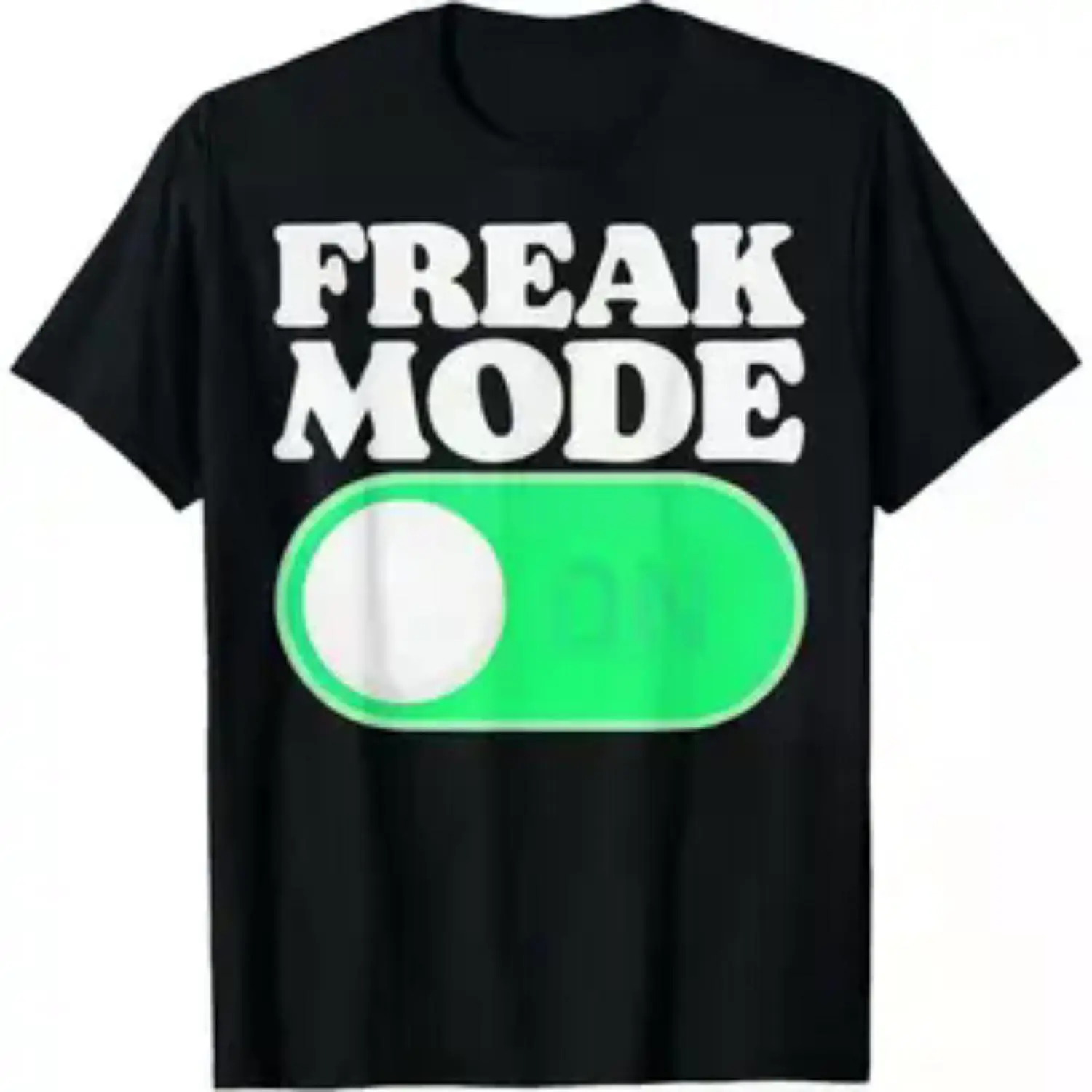 Unisex Casual Cotton Short-Sleeve Graphic T-Shirt - "Freak Mode On" Design, Trendy Menswear Style