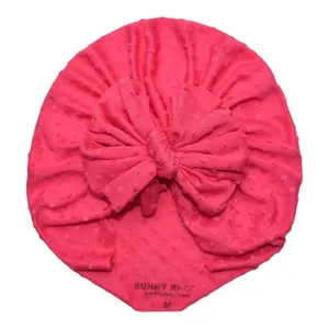 Delma | Raspberry | Shabby Swiss Dot Headwrap