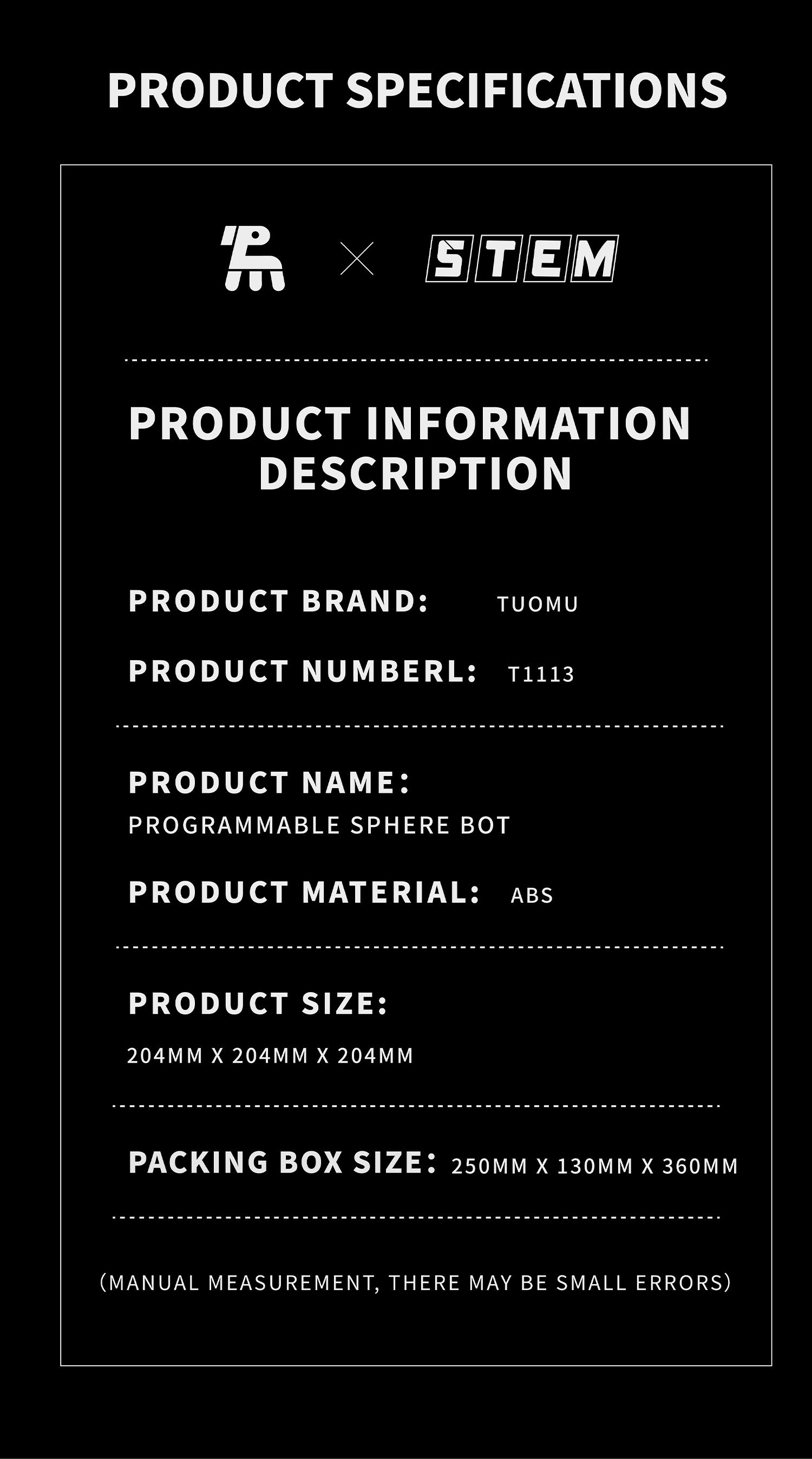 Transparent Spherical Robot Building Block Set, Programmable RC Robot with LED Expression & Cyberpunk Lights, STEM Educational Toy for Kids 8–13, Ideal Holiday & Birthday Gift for Children