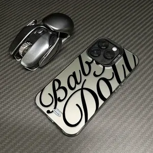 Fashion Trendy Full Screen English Pattern Laser Matte Imd Phone Case, Casing, Shockproof Anti-Slip Protective Cover for iPhone Series Smartphone Accessories