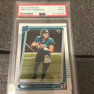 Trevor Lawrence 2021 Donruss rated rookie PSA nine