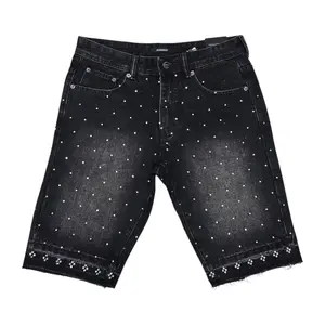 KINDRED RHINESTONE DENIM SHORTS 2214 BLACK