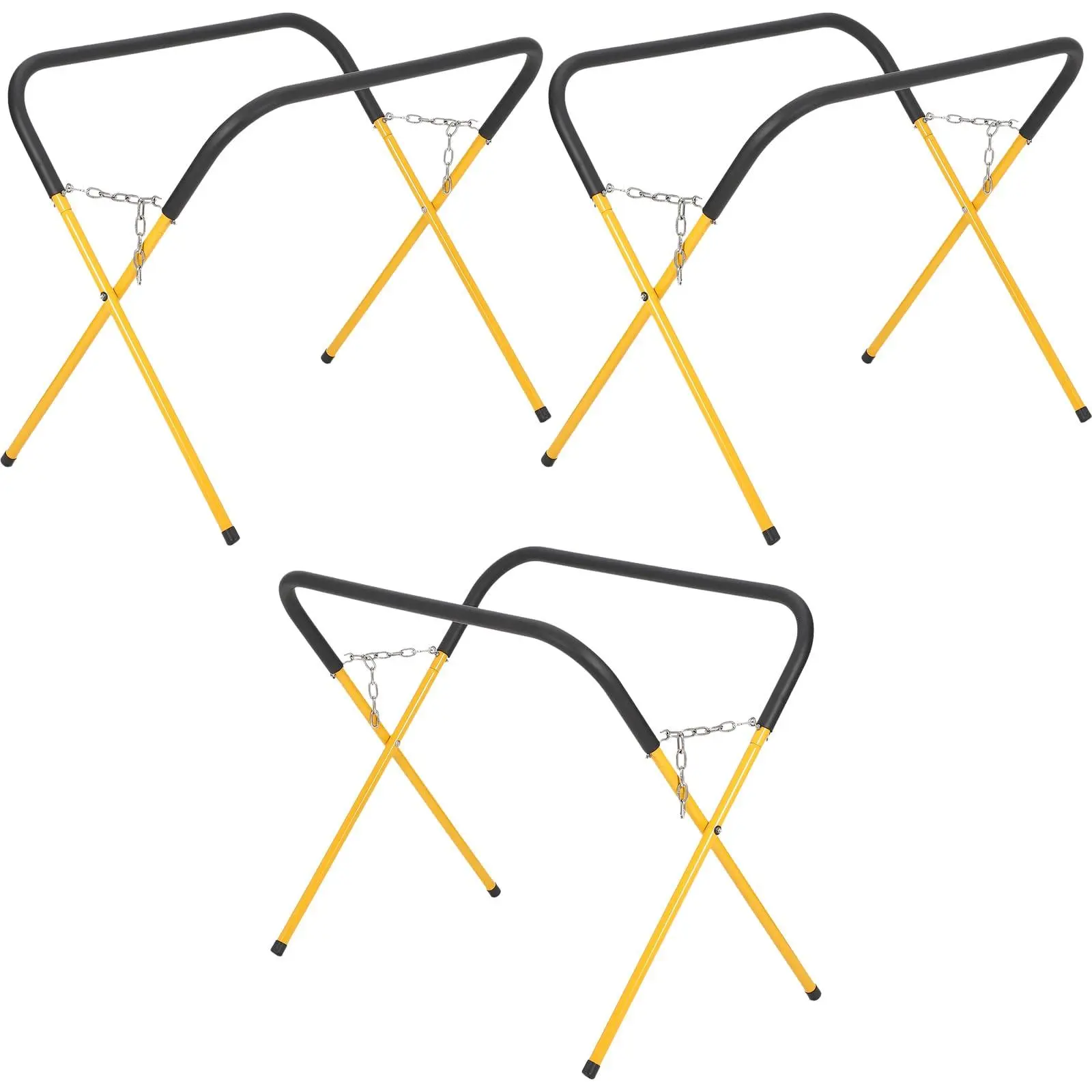 3 Pack-Yellow 750 LBS Portable Work Stand, Folding Work Stand for Bumpers, Fenders, Hoods Works, Doors, Portable Work Bench for Garage & Shop