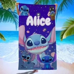 Stitch Multi-Role Starry Sky Beach Towel, Quick-Dry Absorbent Towel, Summer Vacation Swimming Essential, Reusable Super Size Sunscreen Towel