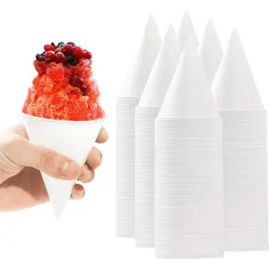 Leak Proof 6 Oz Paper Cups 600 Pk.  Snow Cone Cup for  Parties or Weddings.  Paper Cup for Office Water Cooler or Sno Cone Maker Machine Accessories or Disposable Funnel.