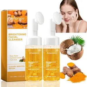 2pcs Turmeric Brightening Facial SkincareCleanser, Comfort Deep CleansingHydrating Facial Cleanser,  Oily Skin,Gir Shower Products Facial CleansersFacial Cleansing Facial Wash