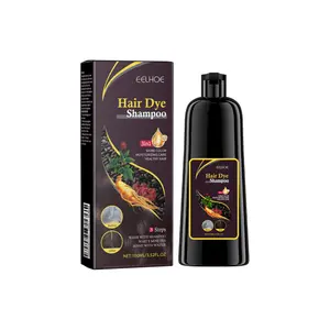 EELHOE White to Black Hair Dye Shampoo (Natural Brown) Polygonum Multiflorum Essence Nourishing Cleansing Repairing Black and Smooth Hair Shampoo Haircare