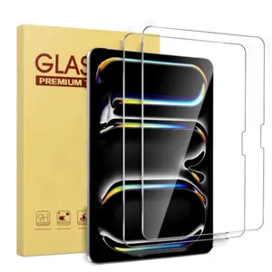 2 Pack Tempered Glass Screen Protector for iPad Pro 13-Inch M4, iPad Air 13-Inch M3/m2, High Sensitivity Anti-Scratch Bubble-Free Film