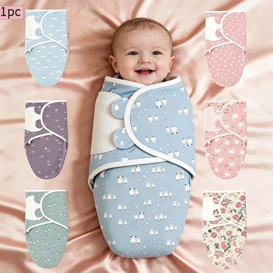 Newborn Swaddle Blanket, Bedding, Anti-Jump Wrap, Soft Comfortable, Breathable, Colorfast, All Seasons, Easy to Use, Perfect Gift