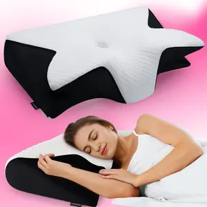 Memory Foam Neck Pillow, Ergonomic Memory Foam, 1 Count Breathable Design Neck Pillow, Comfortable & Supportive Neck Pillow, Sleep Pillow for Side & Back Sleepers, Durable