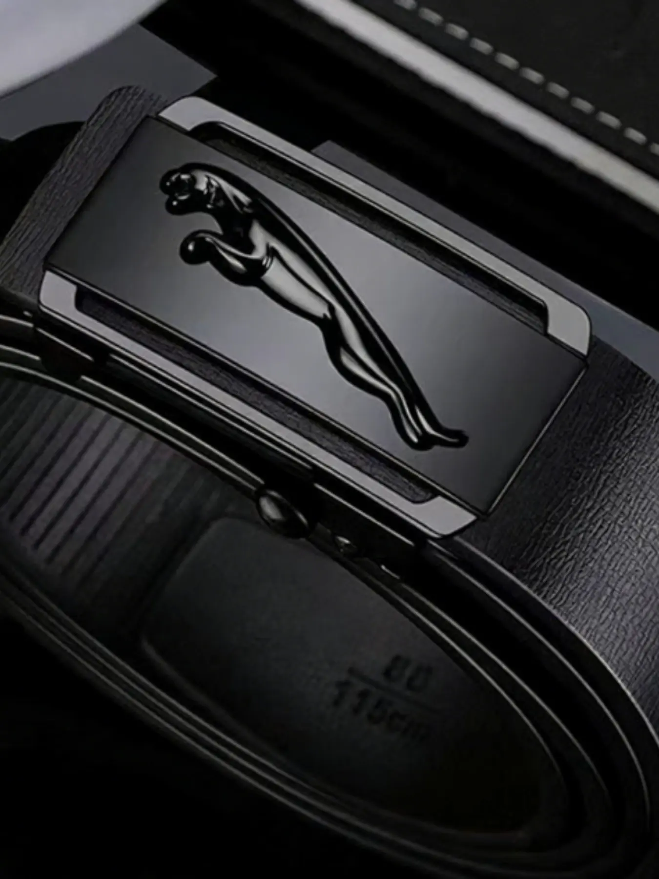 2026 New Men's Toothless Automatic Buckle Belt, Jaguar Inner Wear Business Leather Belt, Ideal Gift Choice, Stylish and Practical, Business Fashion Belt