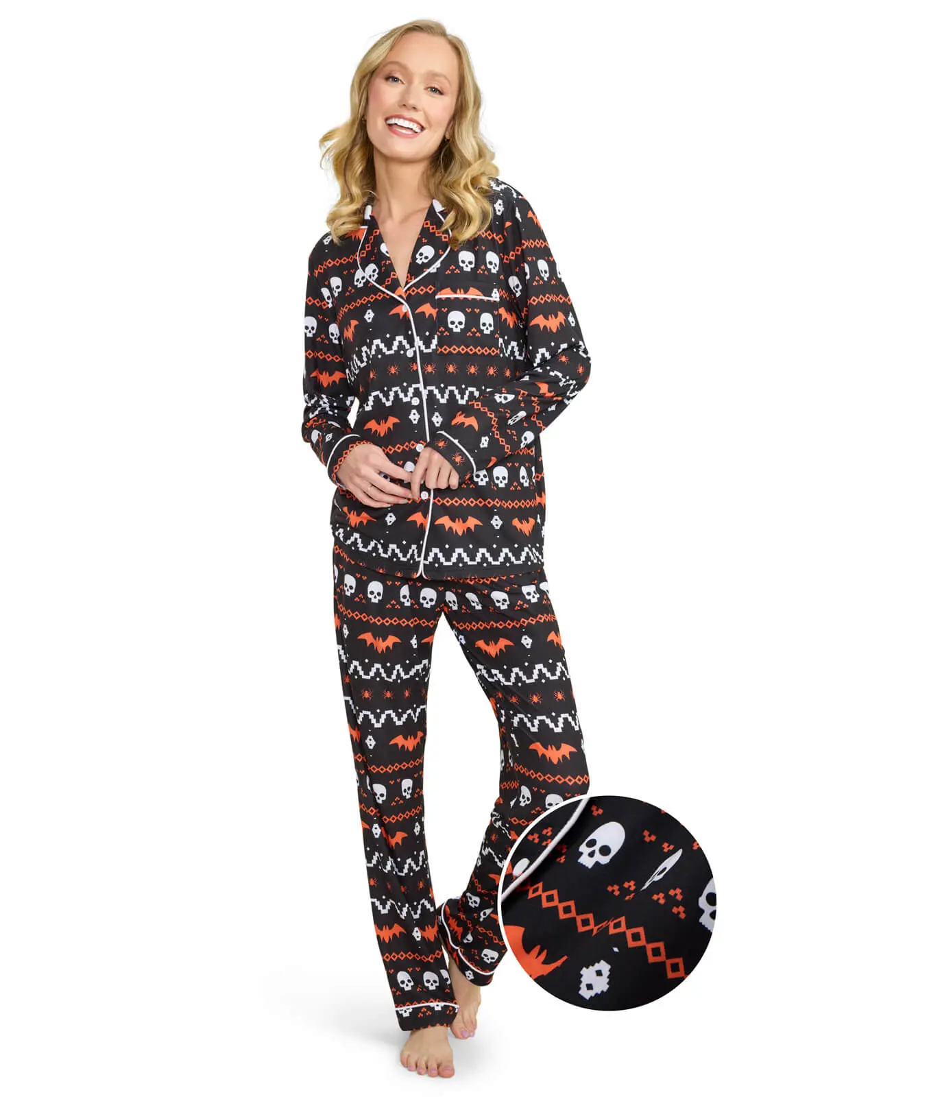 Women's Creature of the Night Halloween Pajama Set - Nightwear, Loungewear, Clothes, PJ Sets