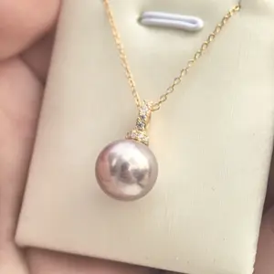 freshwater pearl pendant gold color