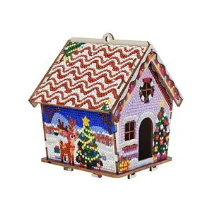 Christmas Diamond Painting House Block: Reindeer & Christmas Trees Everywhere—It Shines Warmly After DIY
