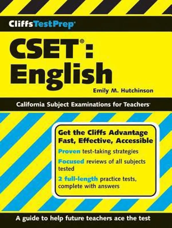 USED-CliffsTestPrep CSET: English by Emily Hutchinson (Paperback)