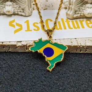 Brazil Necklace, Jewelry, Earrings, Gift,