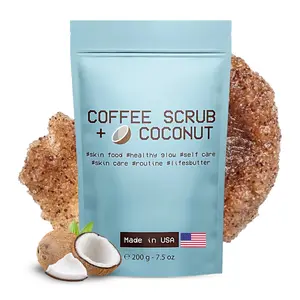 Life's Butter Exfoliating Coffee Scrub with Coconut - Made in USA - 100% Natural Ingredients for Smoother Softer Skin Cellulite & Stretch Marks - 200g