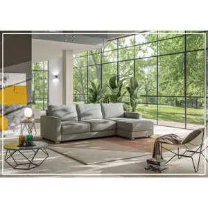 Luonto Hampton L-Shaped Fabric Queen Sectional Sleeper Sofa