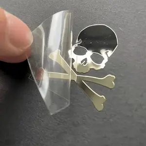 5pcs Mystery Skull Phone Stickers, Fashion Plastic Accessories, Suitable for Phones/laptops/power Banks/computers, Decorative Stickers