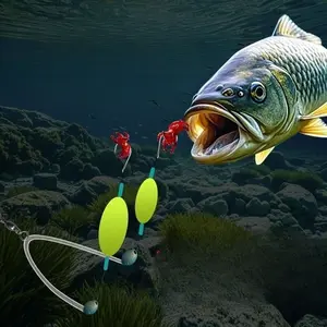 Fishing Float Rig with Hook, Catfish Float Rig, Santee Rig with Fishing Rattles For Catfishing, Outdoor Fishing Accessories, Fishing Supplies