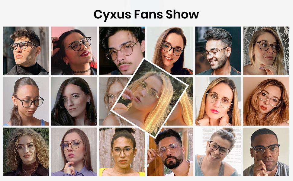 Cyxus 99% Oversized Blue Light Blocking Glasses Women Men Chunky Rectangle Chic Preppy Frame Computer - 8143 Cyxus 99% Oversized Blue Light Blocking Glasses Women Men Chunky Rectangle Chic Preppy Frame Computer - 8143
