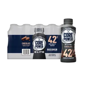Core Power Elite 42g Protein Shake Chocolate 14fl. oz. 10 Pack - High Quality Protein Beverage with Complete Protein - Energy