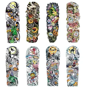 8-Sheets (L19〞xW7〞) Full Large Arm Temporary Tattoo Stickers For Man Women Makeup