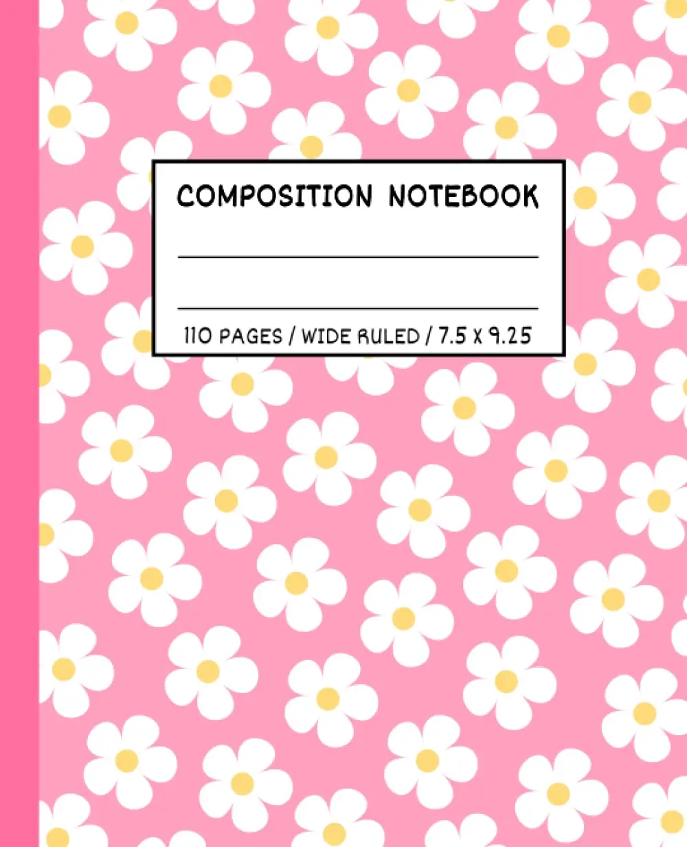 Cute Composition Notebook Wide Ruled: Aesthetic Notebook | Pink Composition Notebooks Wide Rule For Teen Girls | Students School Supplies
