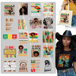 20Sheet Dtf Transfers Ready to Press Juneteenth Culture Black History Month Iron on Transfer Paper, Iron on Transfers for Tshirts Decals Heat Transfer, for Clothing DIY