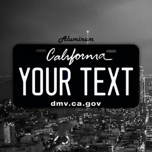 12x6 California CA Blacked Out Your  text Personalized License  Tag Durable Thickened Aluminum Rust Proof and UV Resistantvehicle decor plate